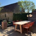 Tuintafel Amy A poten hout