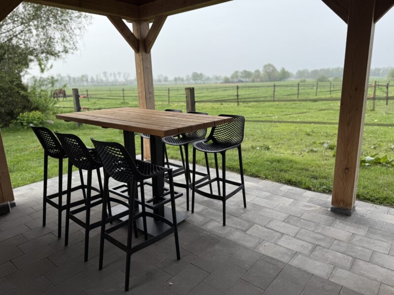 Bartafel Mido | Barset | Buitentafel | Midden Poot Staal | Douglas