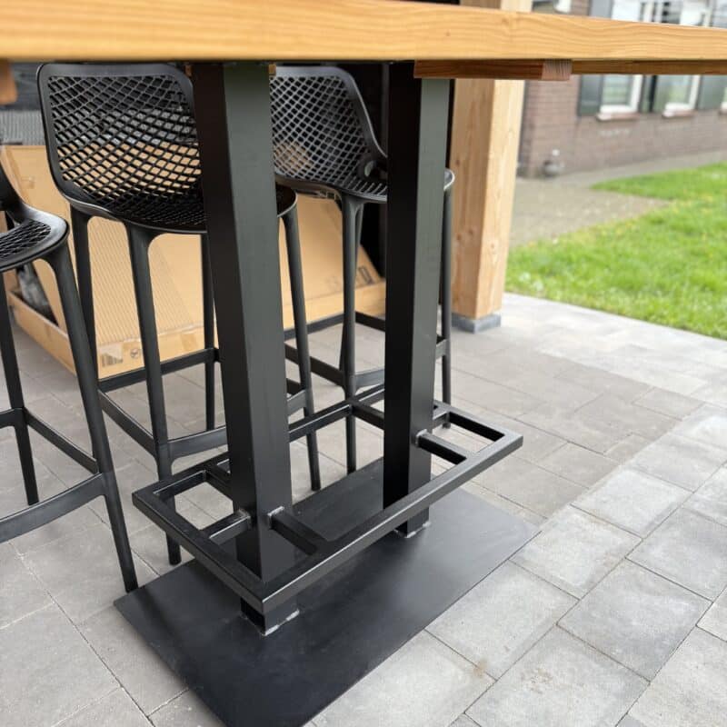 Bartafel Mido | Barset | Buitentafel | Midden Poot Staal | Douglas