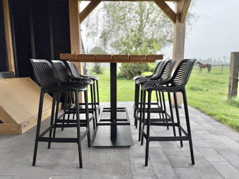 Bartafel Mido | Barset | Buitentafel | Midden Poot Staal | Douglas