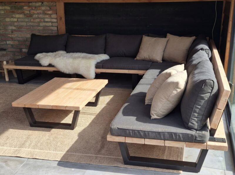 Loungebank 7 personen douglas hoekbank overkapping