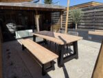 Tuintafel met tuinbank stel zelf samen