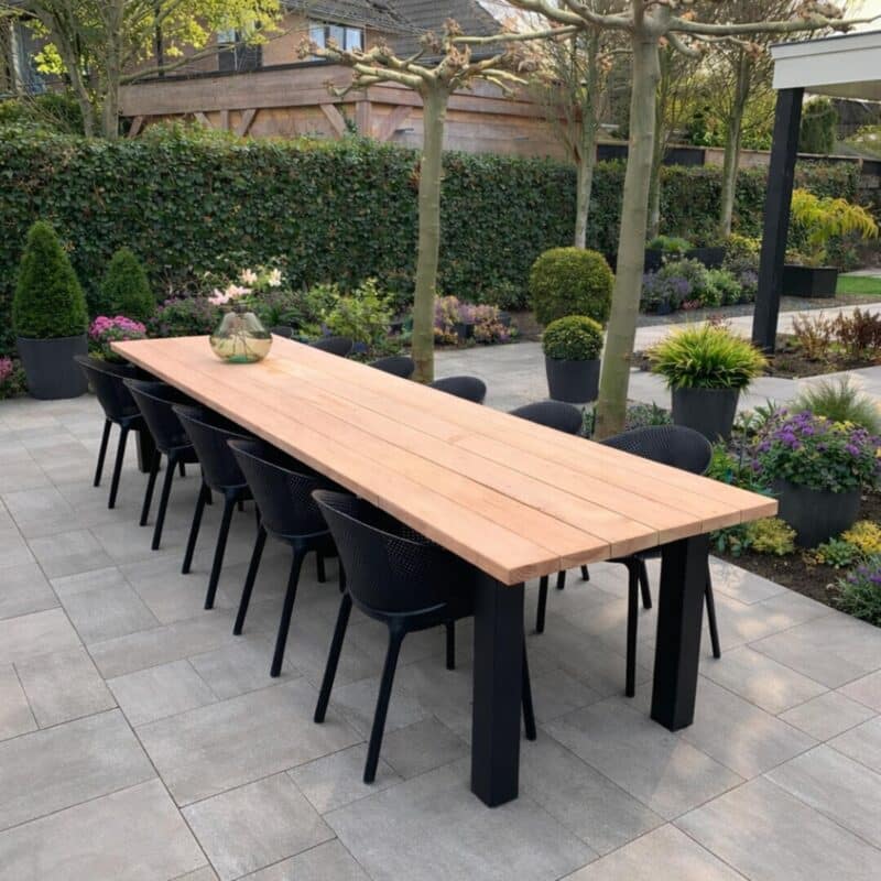 Tuintafel Nova | Buitentafel | N Poten Staal | Douglas Hout