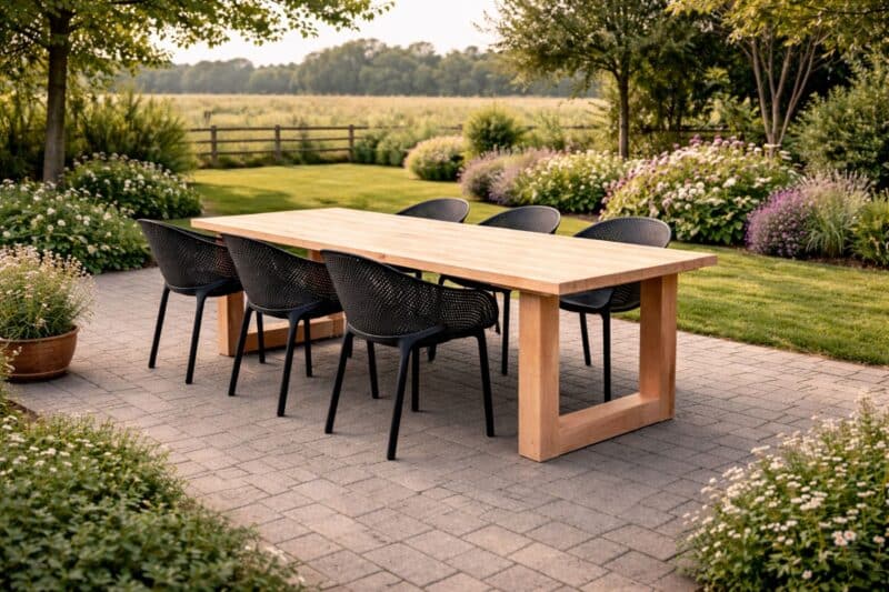 Tuintafel Umi 6 personen | Buitentafel | U Poten Hout | Douglas Hout2