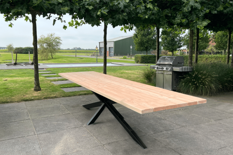 Tuinset 4 personen | 200cm | Matrix Poten | Senna Zwart Stoelen