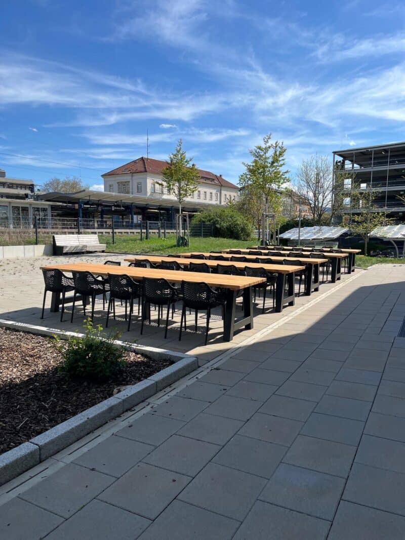 Tuinset 10 personen | 400cm | A Poten | Senna Zwart Stoelen