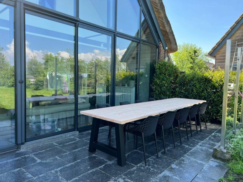 Tuinset 10 personen | 400cm | A Poten | Senna Zwart Stoelen