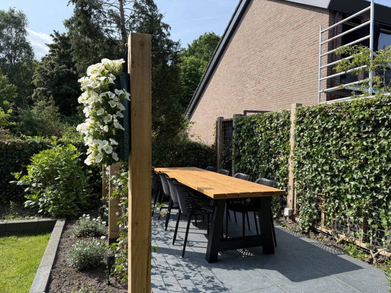 Tuinset 8 personen | 300cm | A Poten | Senna Zwart Stoelen