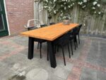 Tuinset 6 personen | 240cm | Douglas Hout | Stalen poten