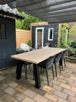 Tuinset 6 personen | 240cm | Douglas Hout | Stalen poten
