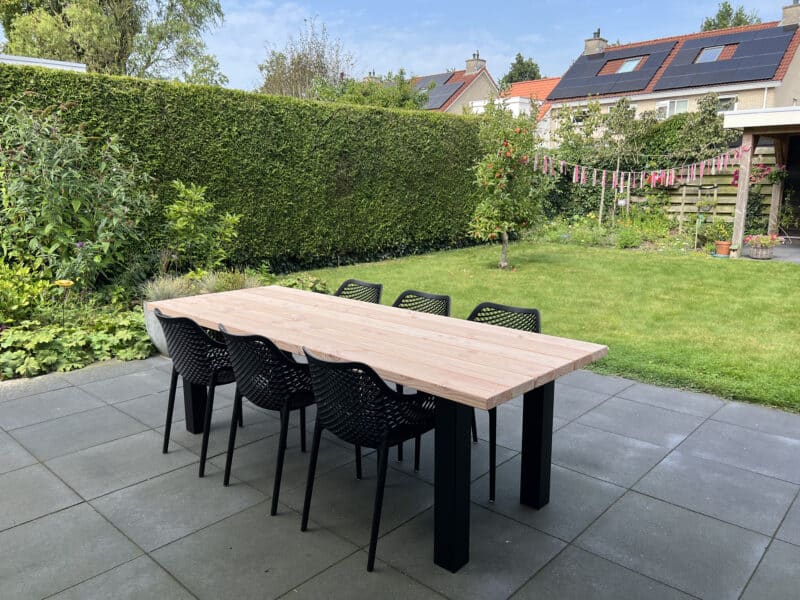 Tuinset 6 personen | 240cm | Douglas Hout | Stalen poten
