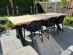 Tuinset 6 personen | 240cm | Douglas Hout | Stalen poten