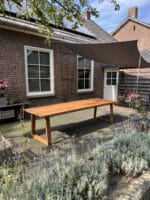 Tuintafel Iroko 300cm houten poot trapezium Douglas behandeling (4)