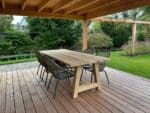 Tuintafel Iroko A houten poot 240cm 6 personen .JPG4