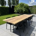 Tuintafel Stel Zelf Samen | Iroko hout | Stalen poten