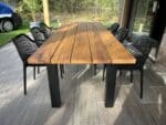 Tuintafel Stel Zelf Samen | Iroko hout | Stalen poten