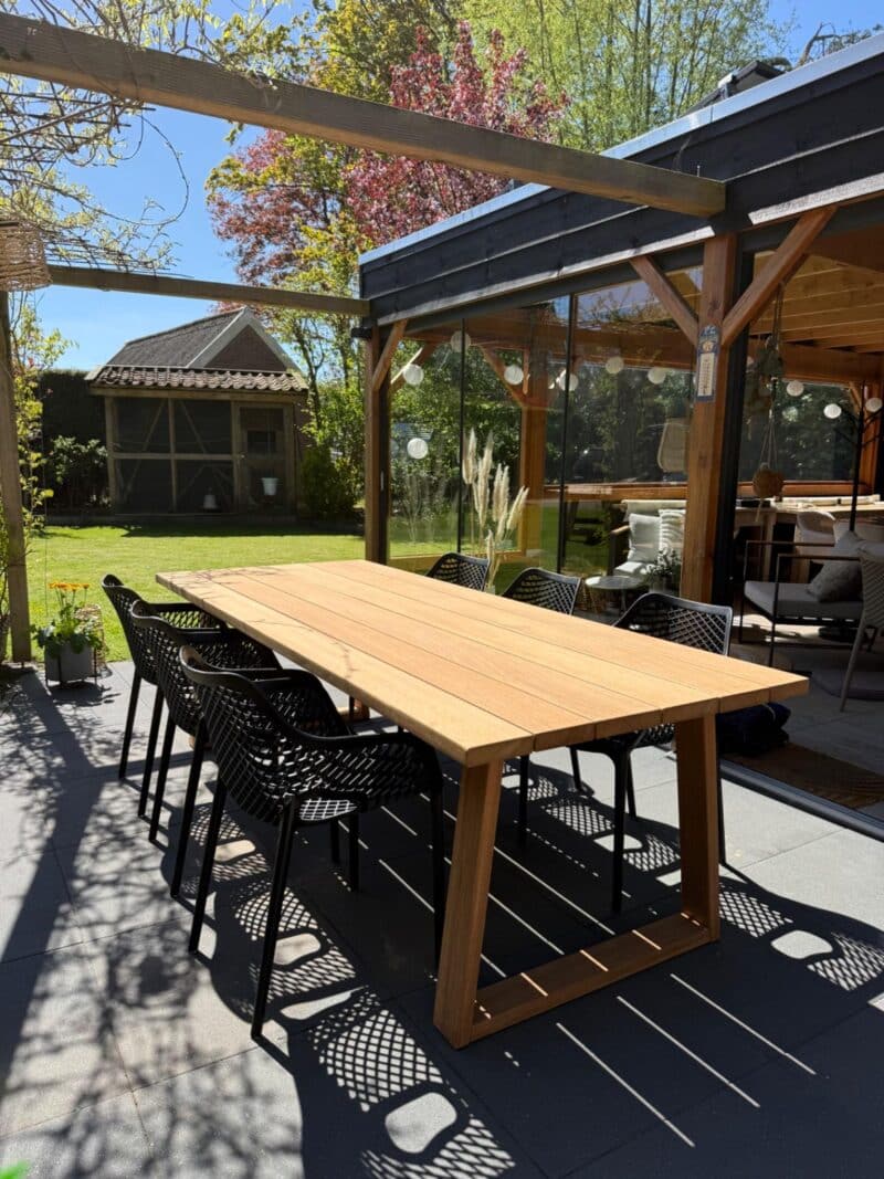 Tuintafel Stel Zelf Samen | Iroko hout | Houten poten