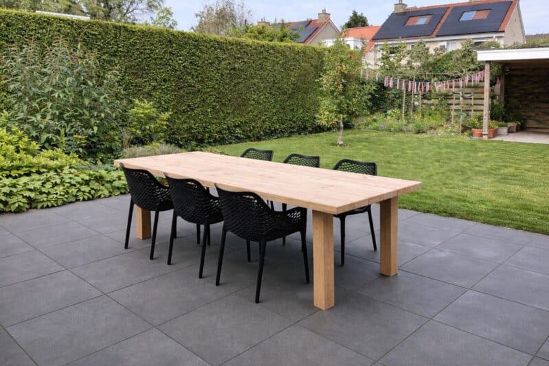 Tuintafel Stel zelf samen | Douglas rechte houten poten