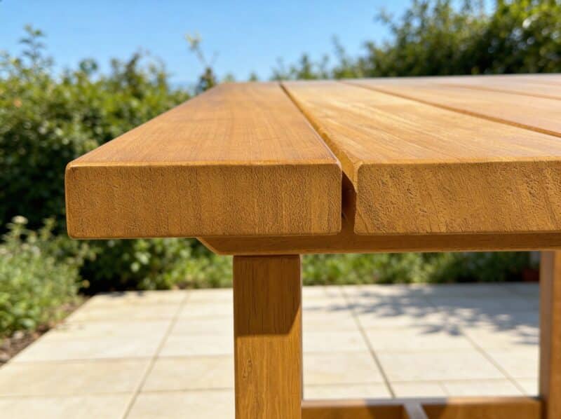 Bartafel Haven Iroko houten poten