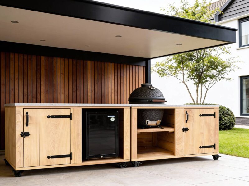 Tuininrichting buitenkeuken overkapping inspiratie