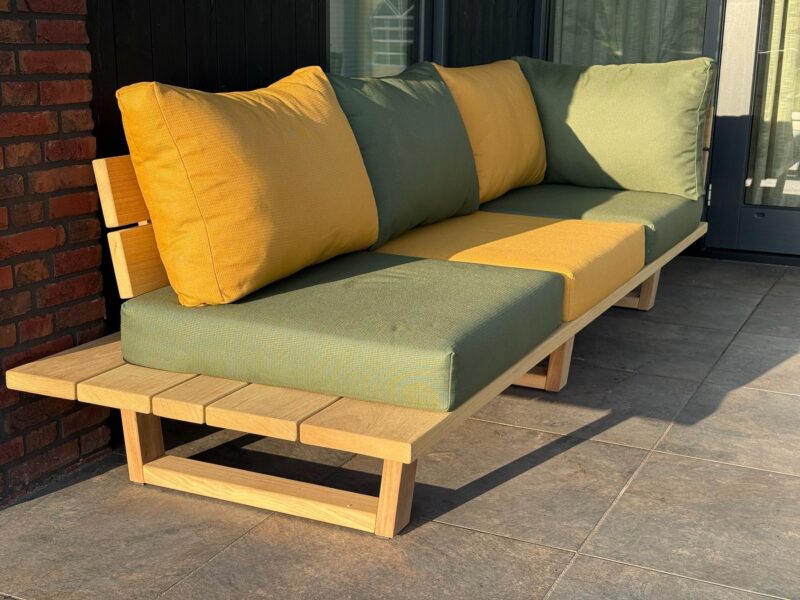 Tuininrichting Loungebank inspiratie groen en geel Luna