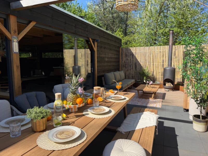 Rechte Loungebank Anne | 3-5 personen | Iroko