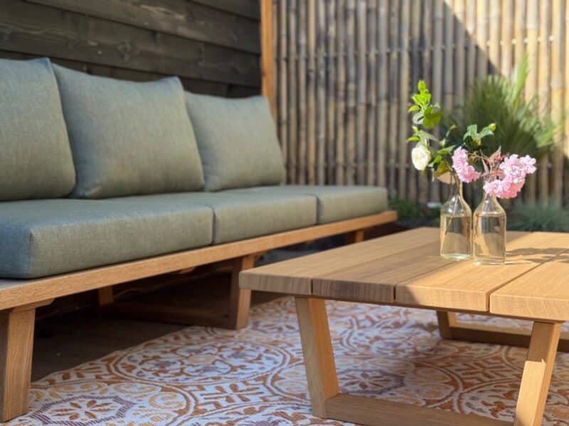 Rechte Loungebank Anne | 3-5 personen | Iroko