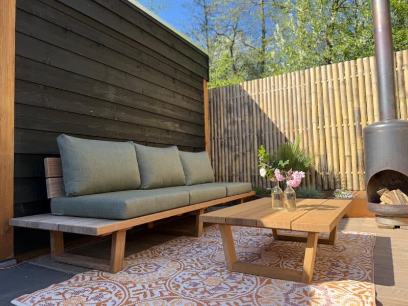 Rechte Loungebank Anne | 3-5 personen | Iroko
