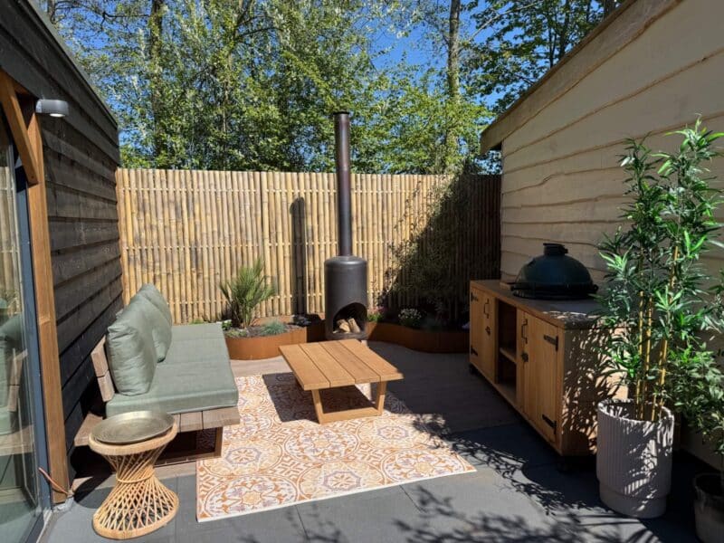 BBQ Tafel Porto | Iroko hardhout | Kamado
