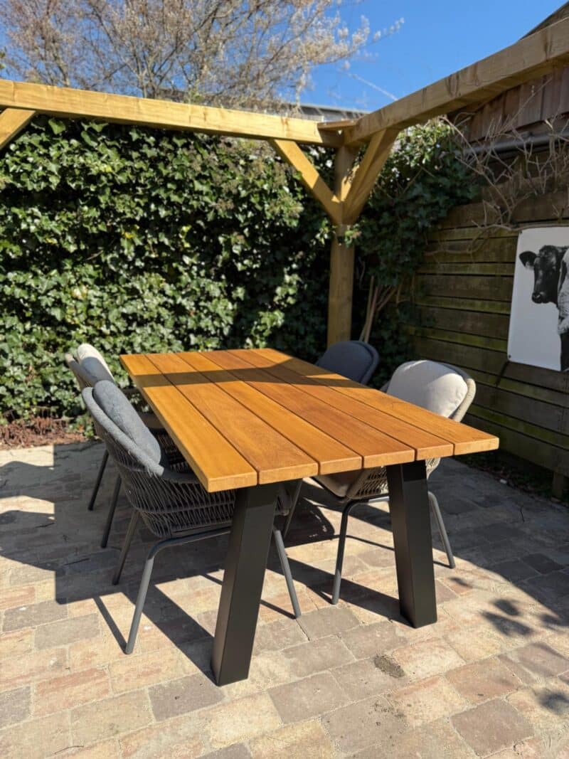 Tuinstoel Triton Antraciet tuinset 4 personen