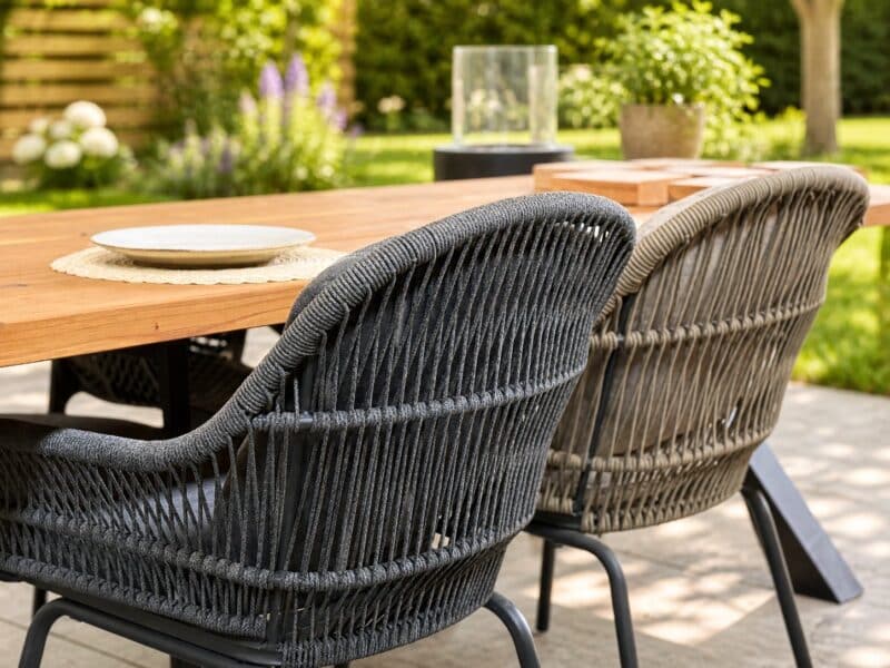 Tuinstoel Triton Antraciet tuinset 4 personen